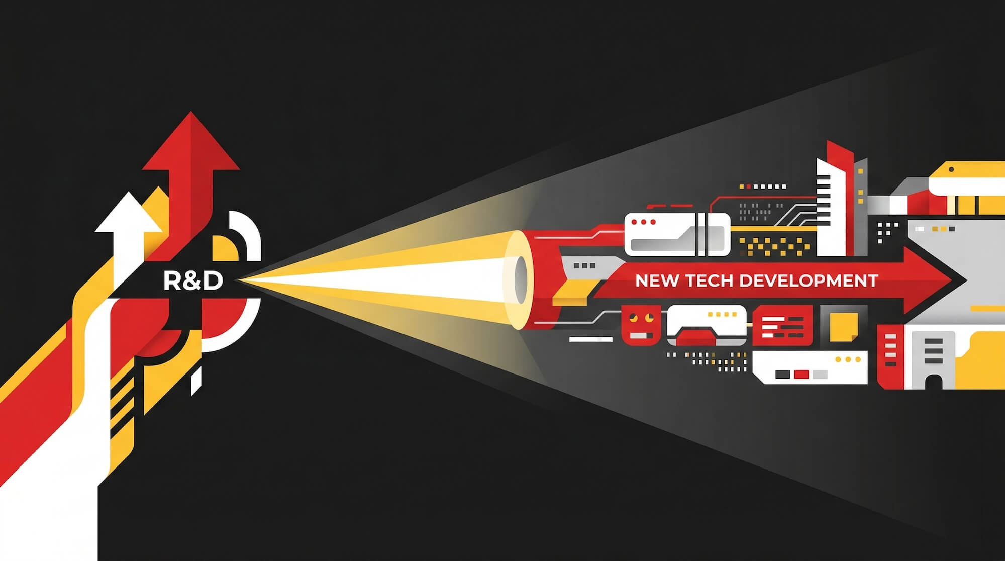 Illustration of R&D driving innovation