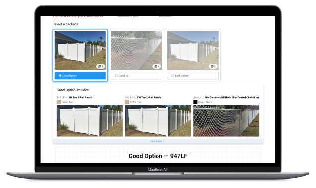 Fence360 digital product screenshot